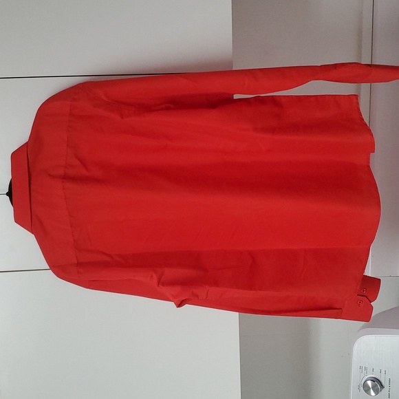 I.K.U. 2XL Mens Red Long Sleeved button down shirt plaid collar interior Reg Fit - Picture 12 of 13